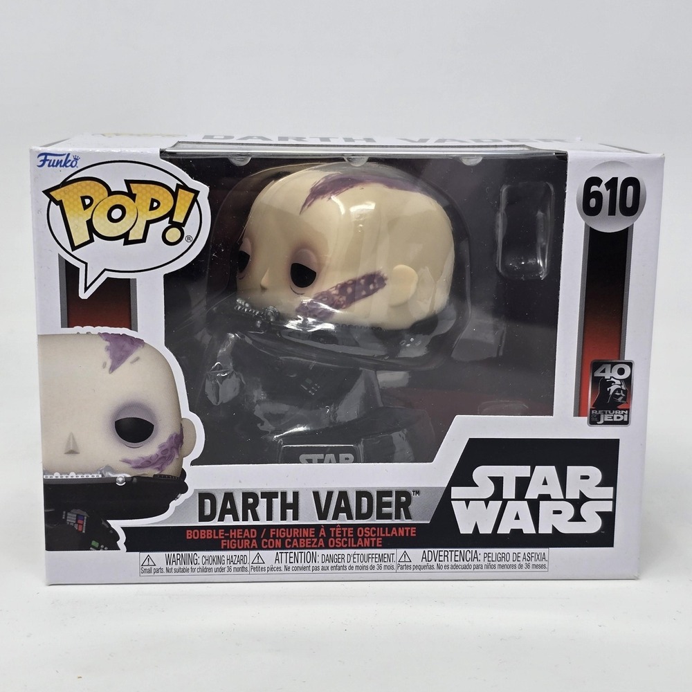 Star Wars Funko Pop Darth Vader 610 ROTJ 40th Anniversary Black Vinyl Bobblehead